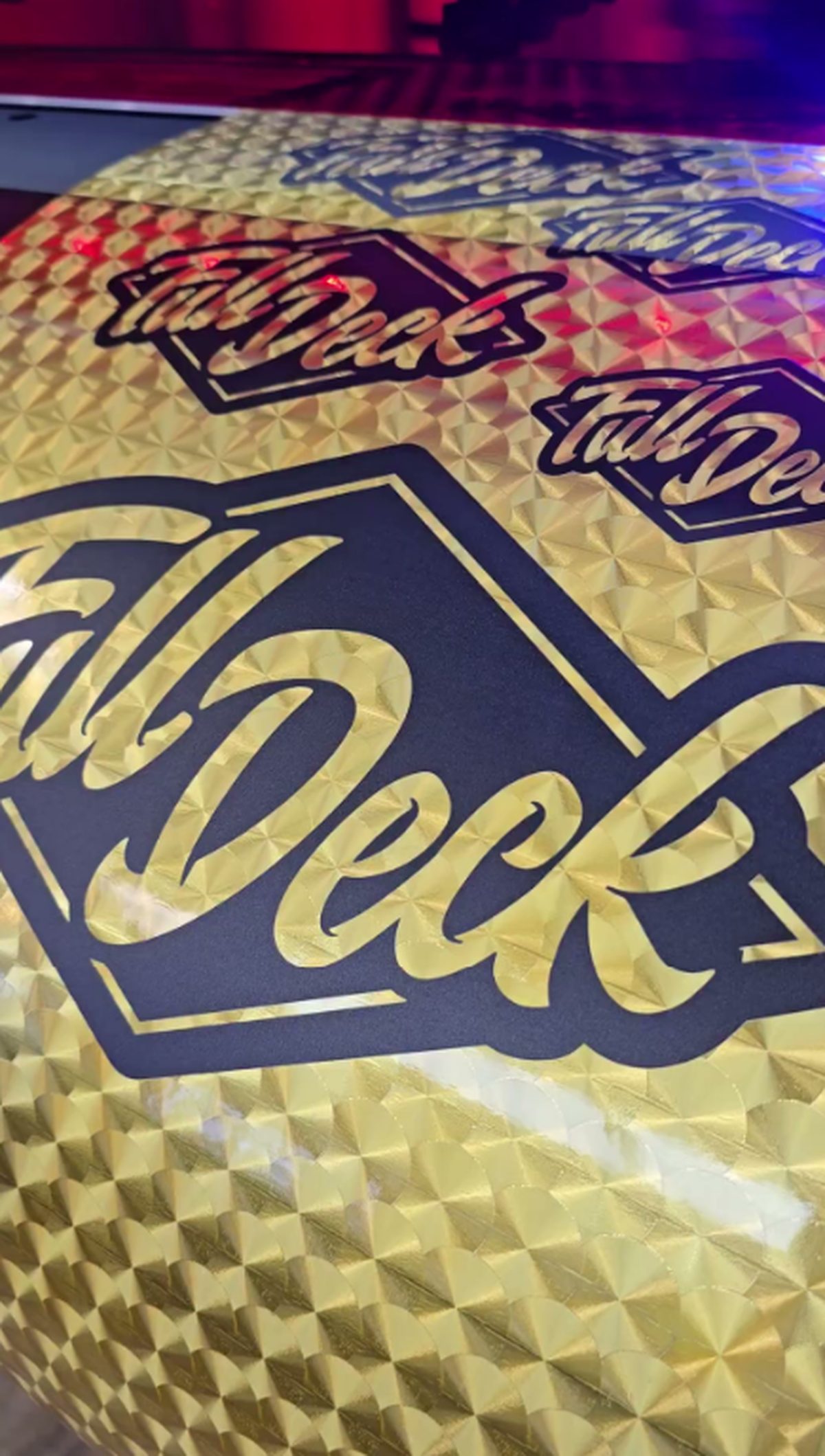 Gold holographic Full Deck logo vinyl